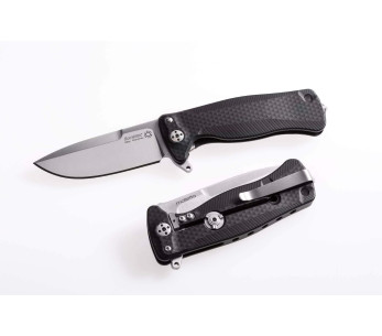 Faca dobrável LionSteel SR22 com cabo de alumínio de 10 cm e ponta quebra-vidros