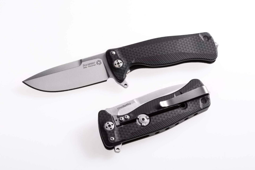 LionSteel SR22 foldekniv 10 cm aluminiumshåndtag med glasbrydende spids
