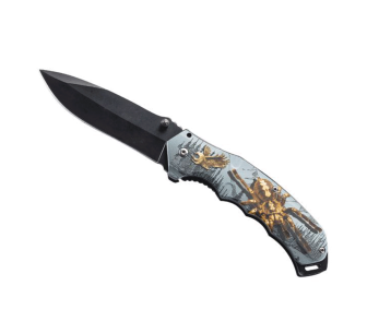 Herbertz 58412 coltello pieghevole lama in acciaio manico in acciaio inox design a ragno