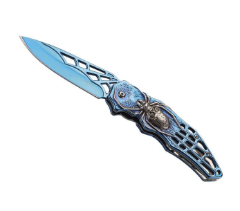 Navalha dobrável Herbertz n°586412 cabo de aranha azul em aço inoxidável 12cm 2