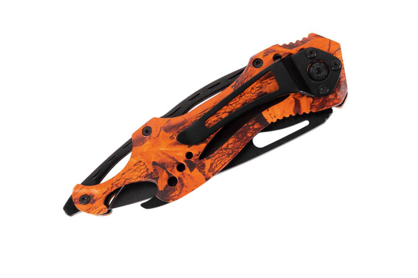 Navaja Herbertz 580312 hoja lisa mango naranja 12cm