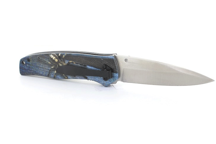 Navalha dobrável Herbertz n°575412 cabo em aço inoxidável 12cm design aranha
