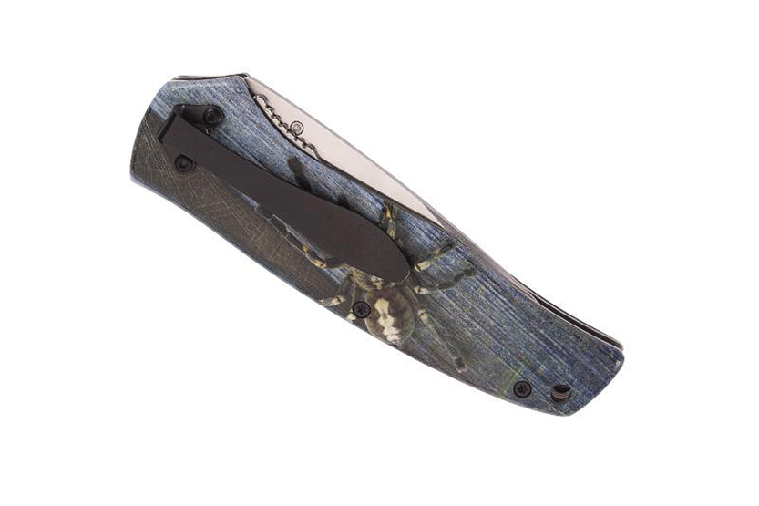Herbertz foldekniv n°575412 håndtak i rustfritt stål 12 cm edderkoppdesign