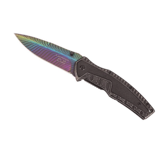 Faca dobrável Herbertz rainbow com cabo de aço 12cm