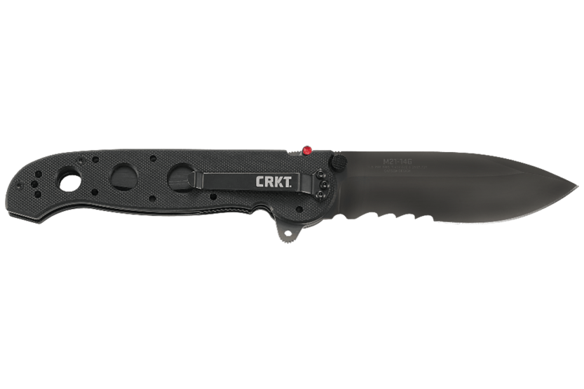 Coltello pieghevole CRKT M21 nero con manico perforato in G10