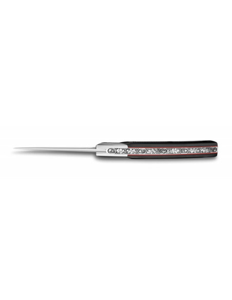 Le Thiers Secret foldekniv Claude Dozorme 11 cm kulfiberhåndtag