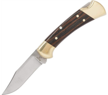 Cuchillo plegable de caza BUCK 110 + funda de cuero