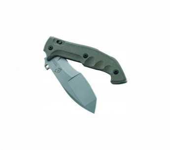 Fällkniv FOX MILITARY FX.500 Meskwaki tracker grön micarta handtag 17cm + slida 2