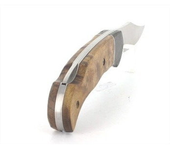 Herbertz cuchillo plegable 337612 12cm mango de madera de raíz 2
