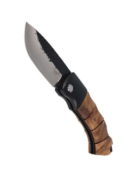 Herbertz 202512 navaja plegable semi-rugosa con mango de madera japonesa de 12cm