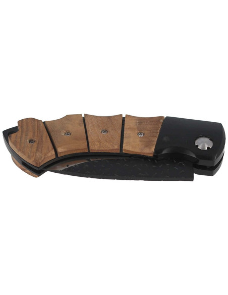Herbertz 202512 navaja plegable semi-rugosa con mango de madera japonesa de 12cm