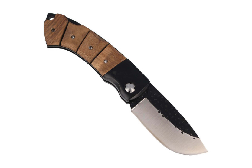 Klappmesser Herbertz 202512 halb roh japanischen Holzgriff 12cm