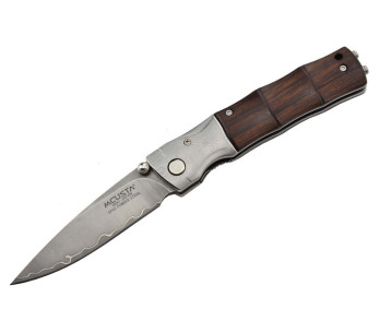 MCUSTA Bamboo MC.145 fällkniv med 10 cm handtag i järnträ + slida