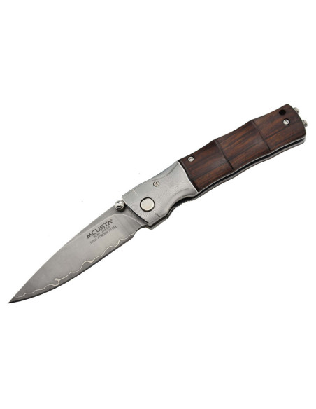 MCUSTA Bamboo MC.145 folding knife with 10cm ironwood handle + sheath