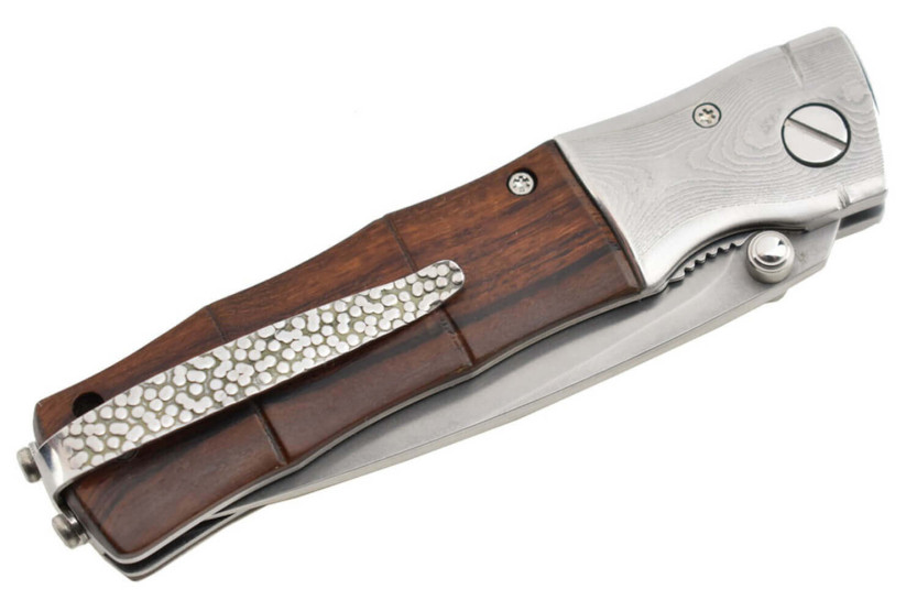 MCUSTA Bamboe MC.145 vouwmes met 10cm ijzerhouten handvat + schede