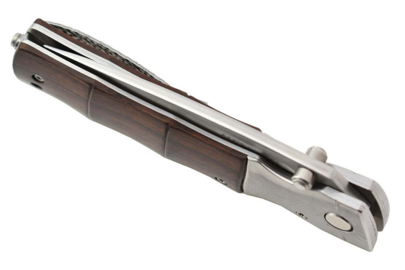 MCUSTA Bamboo MC.145 coltello pieghevole con manico in legno di ferro da 10 cm + fodero