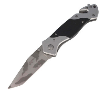 Faca de emergência dobrável Herbertz 226912, lâmina de camuflagem, cabo de 12 cm
