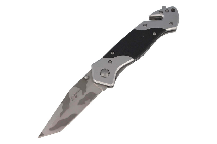 Herbertz 226912 foldbar nødkniv, camouflagefarvet blad, 12 cm håndtag