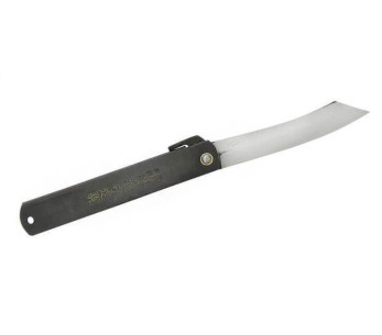 Higonokami 669 hiiliteräksestä valmistettu taittoveitsi 9.5cm musta kaiverrettu teräskahva