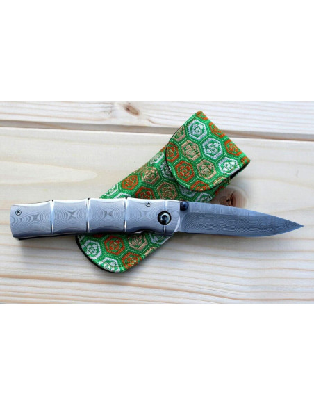 MCUSTA Takeri MC.202 vouwmes 11.5cm damascus handgreep 66 lagen