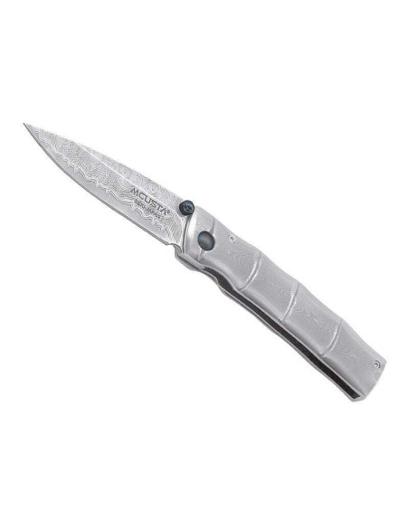 MCUSTA Take MC-33D Coltello pieghevole in acciaio damasco 66 strati 9,5 cm + fodero