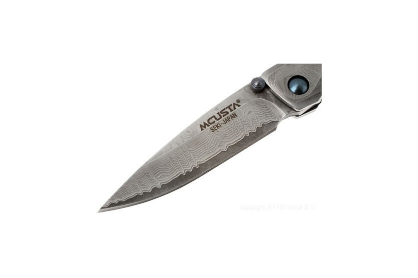 MCUSTA Tsuchi MC-34D fällkniv i damaskusstål 66 lager 10cm + slida