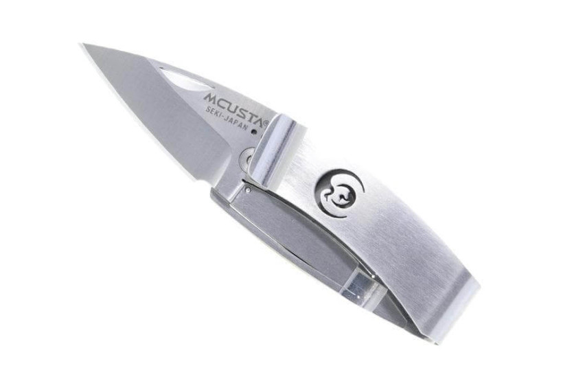 MCUSTA Kamon MC-83 täysteräksinen taittoveitsi nosturimotiivilla 7.5cm