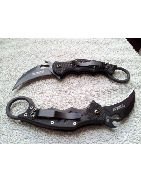 FOX Military FX.599 Karambit fällkniv med svart G10-handtag 12cm
