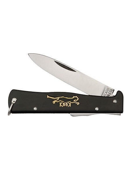 OTTER Mercator folding knife stainless steel blade black metal handle 11cm