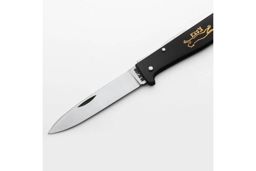 OTTER Mercator folding knife stainless steel blade black metal handle 11cm