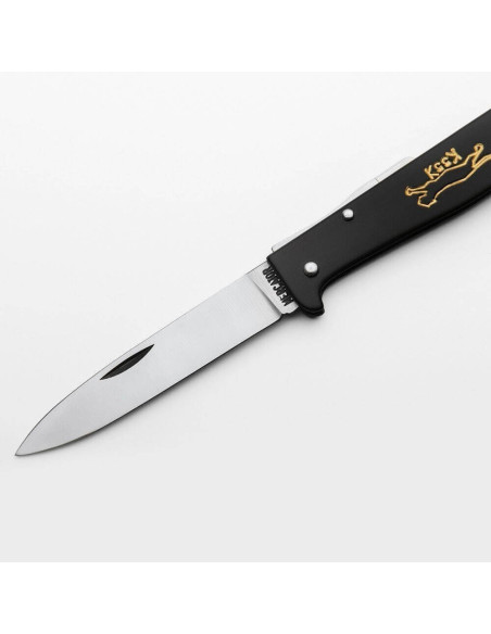 OTTER Mercator folding knife stainless steel blade black metal handle 11cm