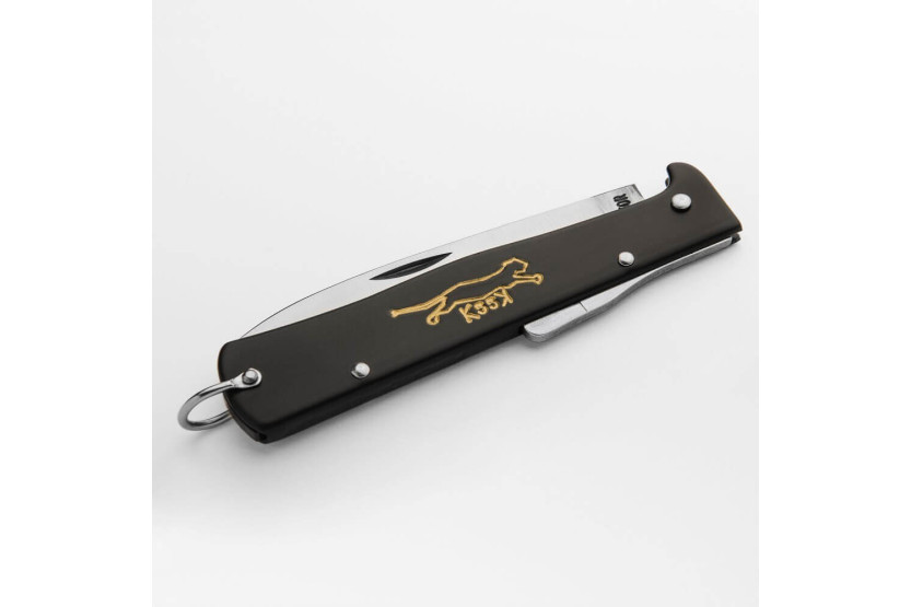 OTTER Mercator folding knife stainless steel blade black metal handle 11cm