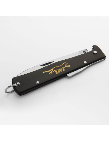 OTTER Mercator folding knife stainless steel blade black metal handle 11cm