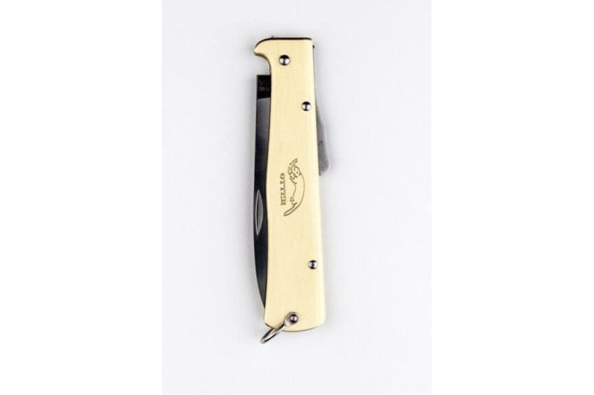 OTTER Mercator folding knife stainless steel blade black metal handle 11cm