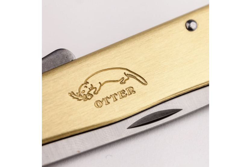 OTTER Mercator fällkniv blad i rostfritt stål handtag i svart metall 11cm