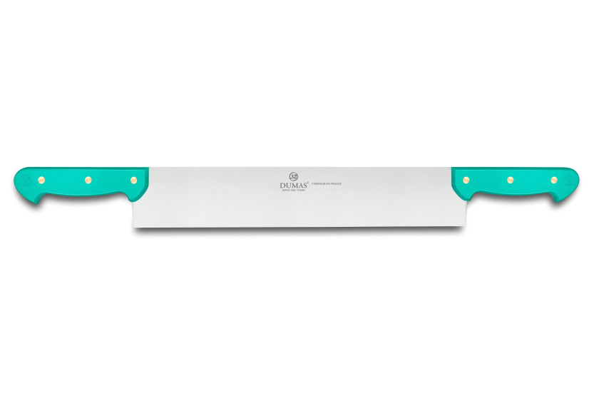 cuchillo para queso 2 mangos remachados 32 Dumas Affil verde 35cm