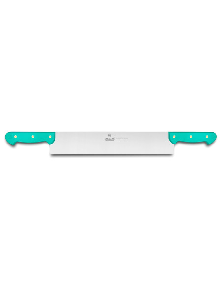 cuchillo para queso 2 mangos remachados 32 Dumas Affil verde 35cm