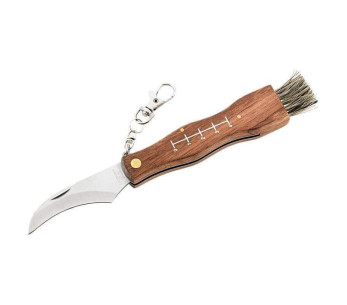Herbertz mushroom knife 251411 stainless steel 11cm wooden handle with brush
