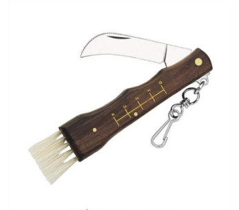 Navaja Herbertz para setas 251411 acero inoxidable 11cm mango de madera con cepillo 2