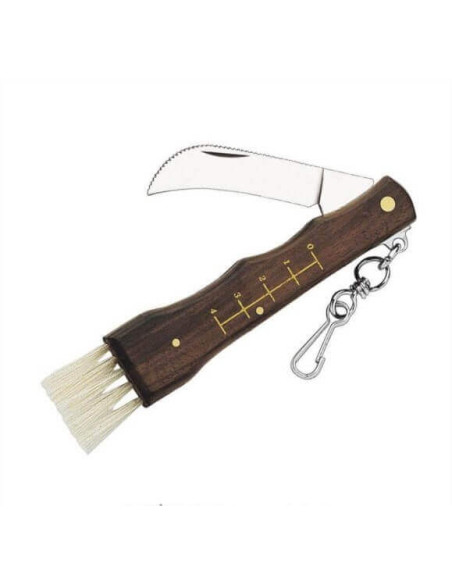 Faca para cogumelos Herbertz 251411 aço inoxidável 11cm cabo de madeira com escova