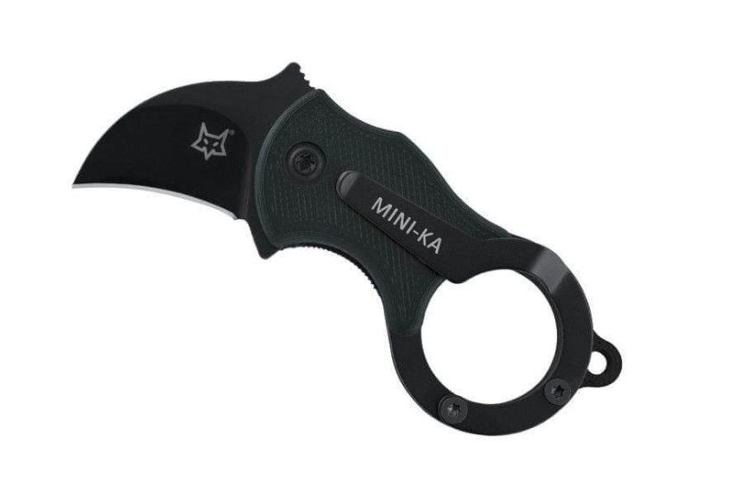 FOX FX.535B mini-ka vouwmes 6cm zwart nylon handvat
