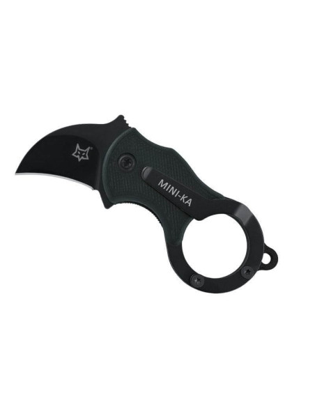 Faca dobrável FOX FX.535B mini-ka com cabo de nylon preto de 6 cm