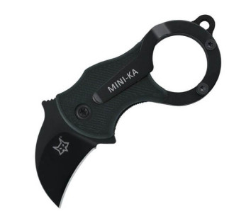 FOX FX.535B mini-ka taittoveitsi 6cm musta nailon kahva