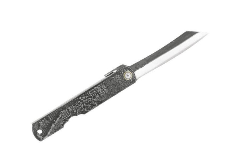 Higonokami 2672 vouwmes koolstofstaal gegraveerd heft 10cm bruin