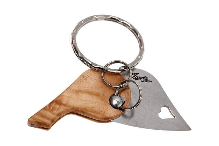 LionSteel LionBeat 4,5 cm foldbar hjertekniv-nøglering