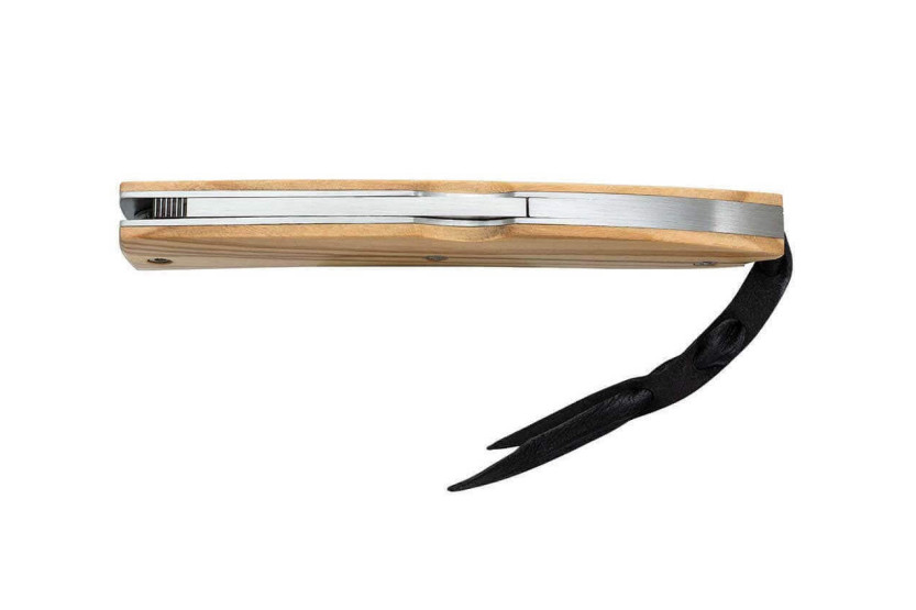LionSteel Opera foldekniv Damaskus-stål 10 cm håndtag + snøre