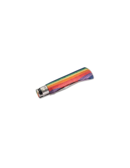 Old Bear Rainbow craft knife with rainbow laminated ayous wood handle
