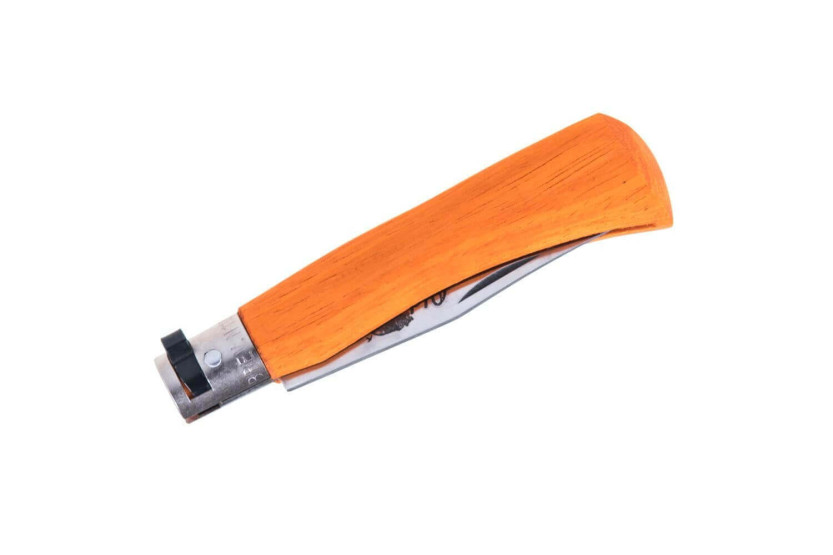 Old Bear Full Color oranje gelamineerd Ayous houten handvat ambachtelijk mes