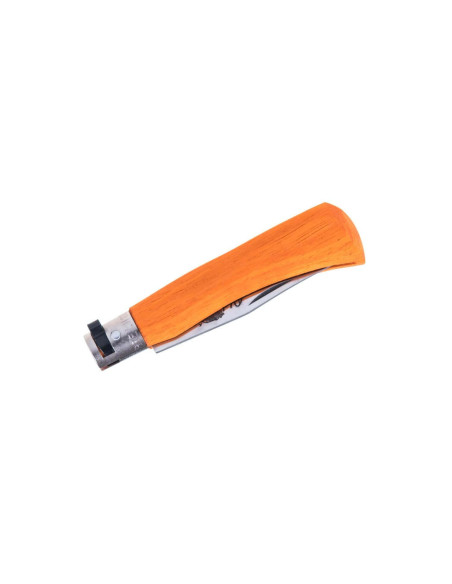 Old Bear Full Color naranja laminado Ayous mango de madera cuchillo de artesanía