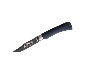 Cuchillo artesano Old Bear Total Negro laminado mango de madera Ayous